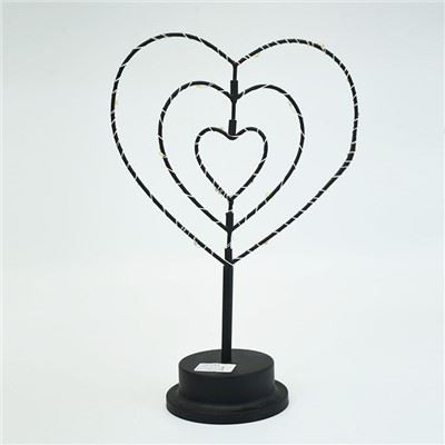 METAL COPPER HEART SHARP WIRE LIGHTS