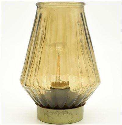 TRANSLUCENT TAPERED GLASS LAMP STAND