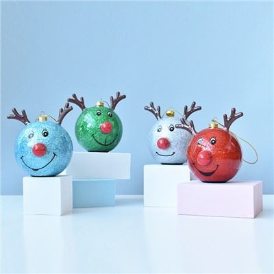 HANGING ORNAMENTS REINDEER BALL