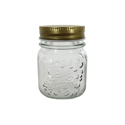 GLASS CANNING JAR 2 PIECES LID 118 ML